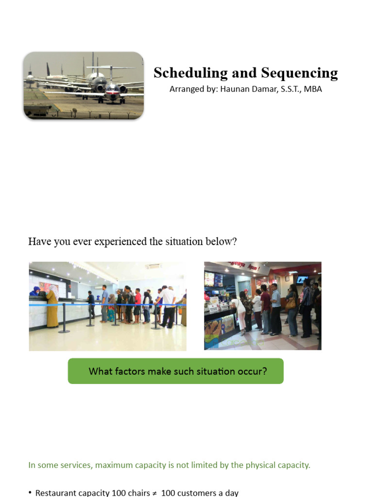 Scheduling and sequencing pdf