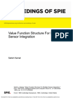 [1985] Value Function Structure For Multiple Sensor Integration