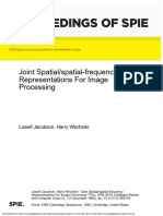 (1985) Joint Spatialspatial-Frequency Representations For Image Processing