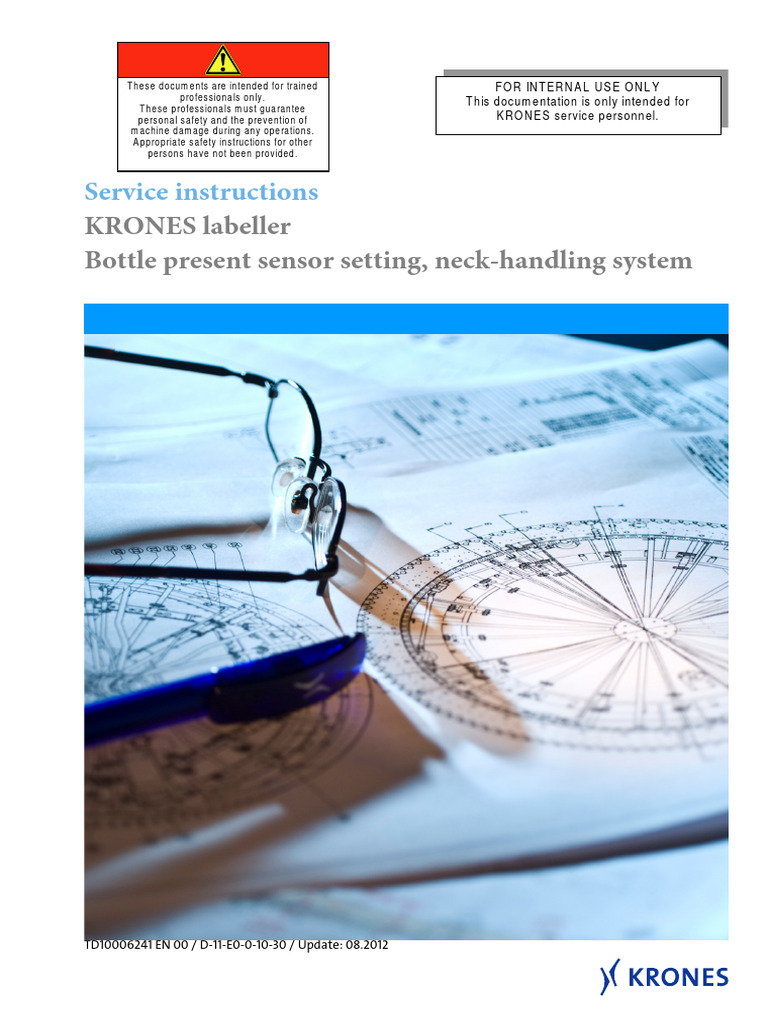 KRONES Labeller, Bottle Present Sensor Setting, Neck-Handling System | PDF