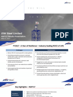 JSW Steel - 4QFY17 Results Presentation