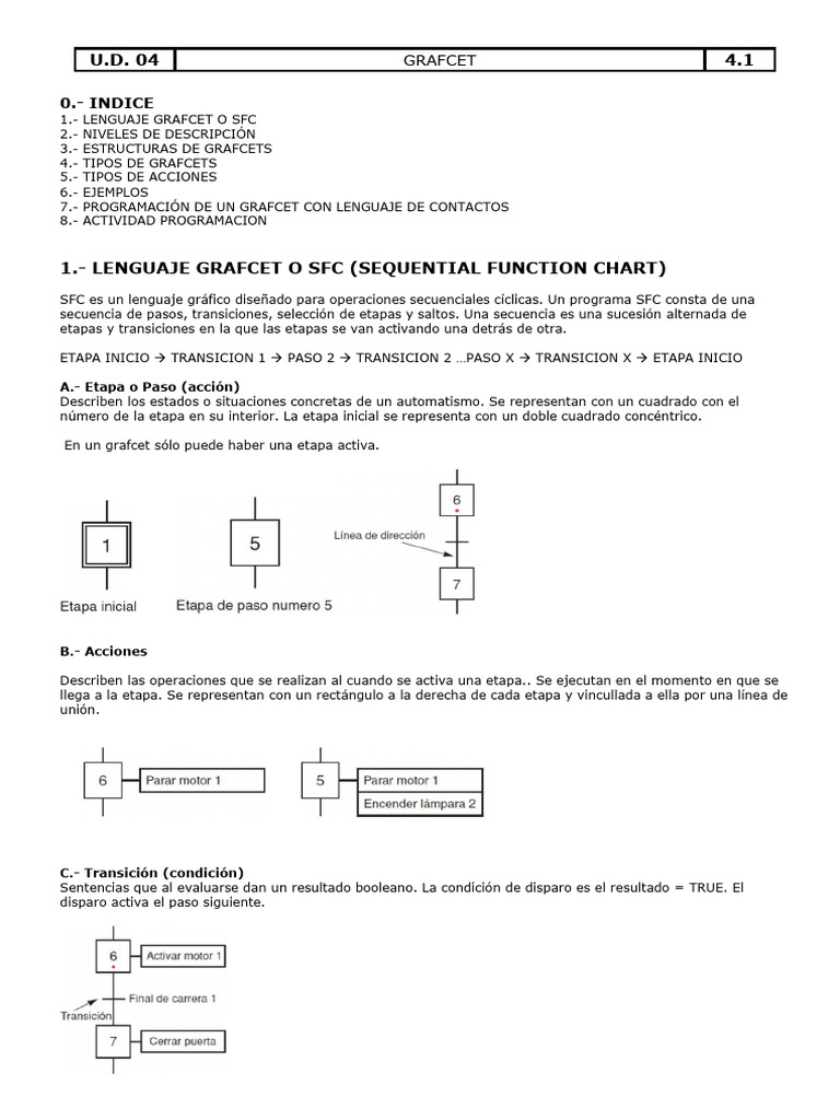 Ud04 Grafcet | PDF
