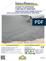 Adjuvant Plastifiant Pour Beton Mortier FT 2