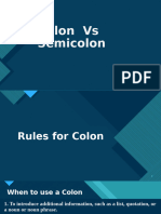 Colon Vs Semicolon
