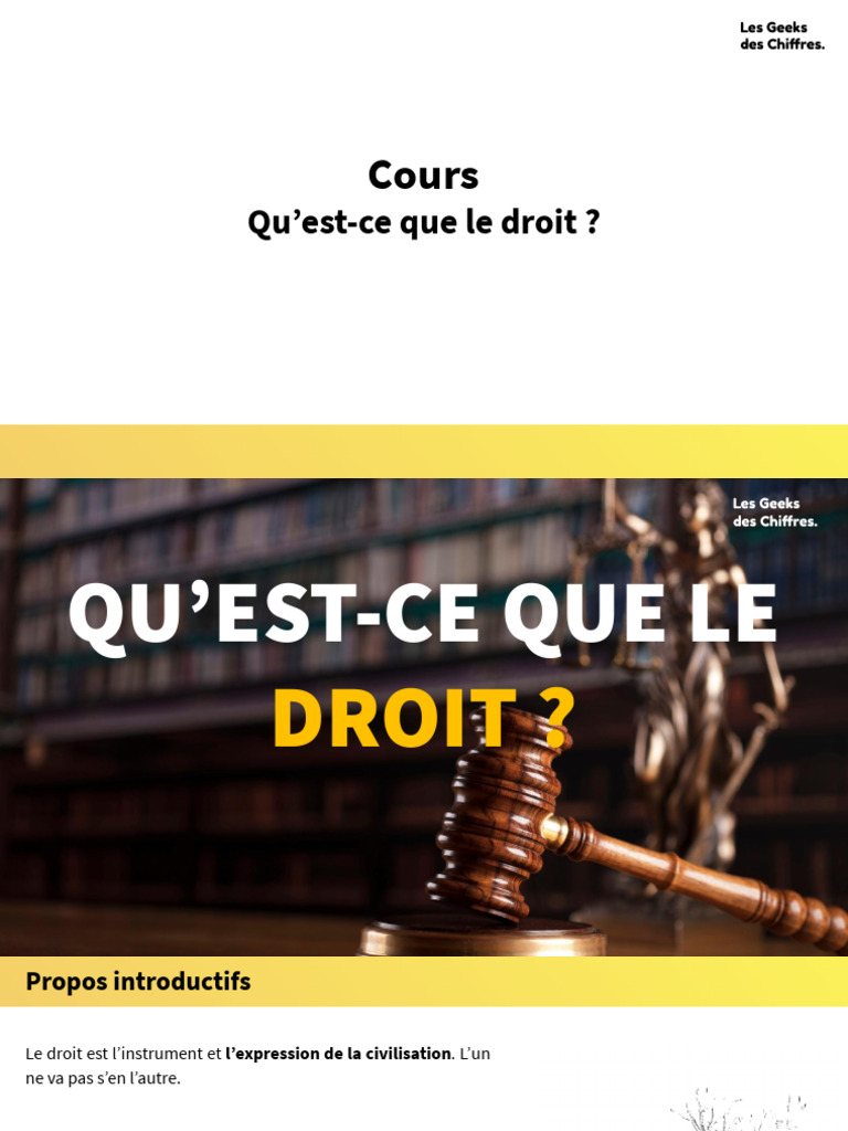 Comprendre le Droit et ses Fondements | PDF