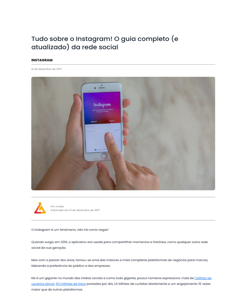 Guia Completo do Instagram para Negócios | PDF | Ciências Sociais