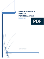 MODUL 13 PERENCANAAN DAN DESAIN PEMBELAJARAN