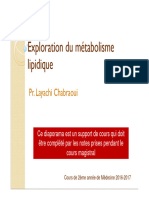 2-Pr Chabraoui - Exploration Du Métabolisme Lipidique