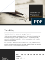 Measure of Variability