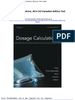 Dosage Calculations 2014 3rd Canadian Edition Test Bank Download
