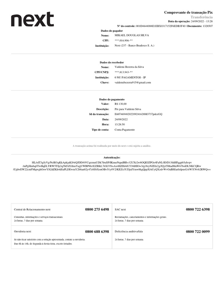 Comprovante pix pdf