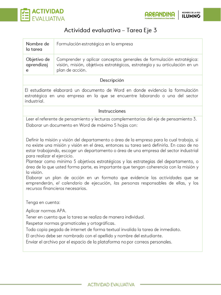Actividad Evaluativa Eje 3 | PDF