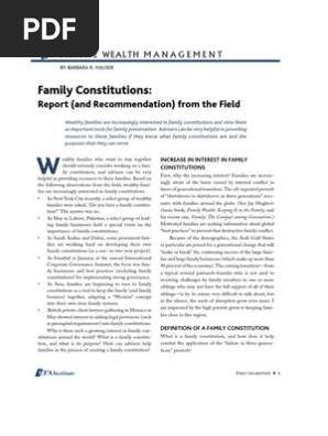 Family Constitution