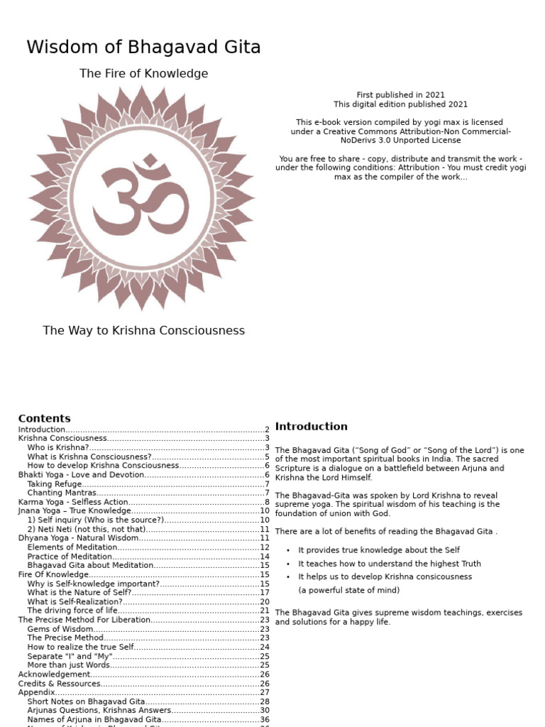 Wisdom Of Bhagavad Gita Pdf