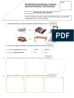 Prueba de Ciencias Naturales Naturales y Artificiales