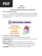 11computer Science-Computational Thinking & Getting Started With Python - Notes and Video Link