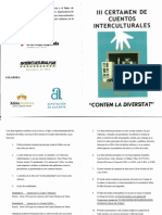 Programa del III Certamen Cuentos Interculturales de Xábia