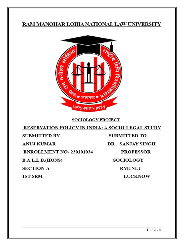 Reservation Policy in India: A Study | PDF