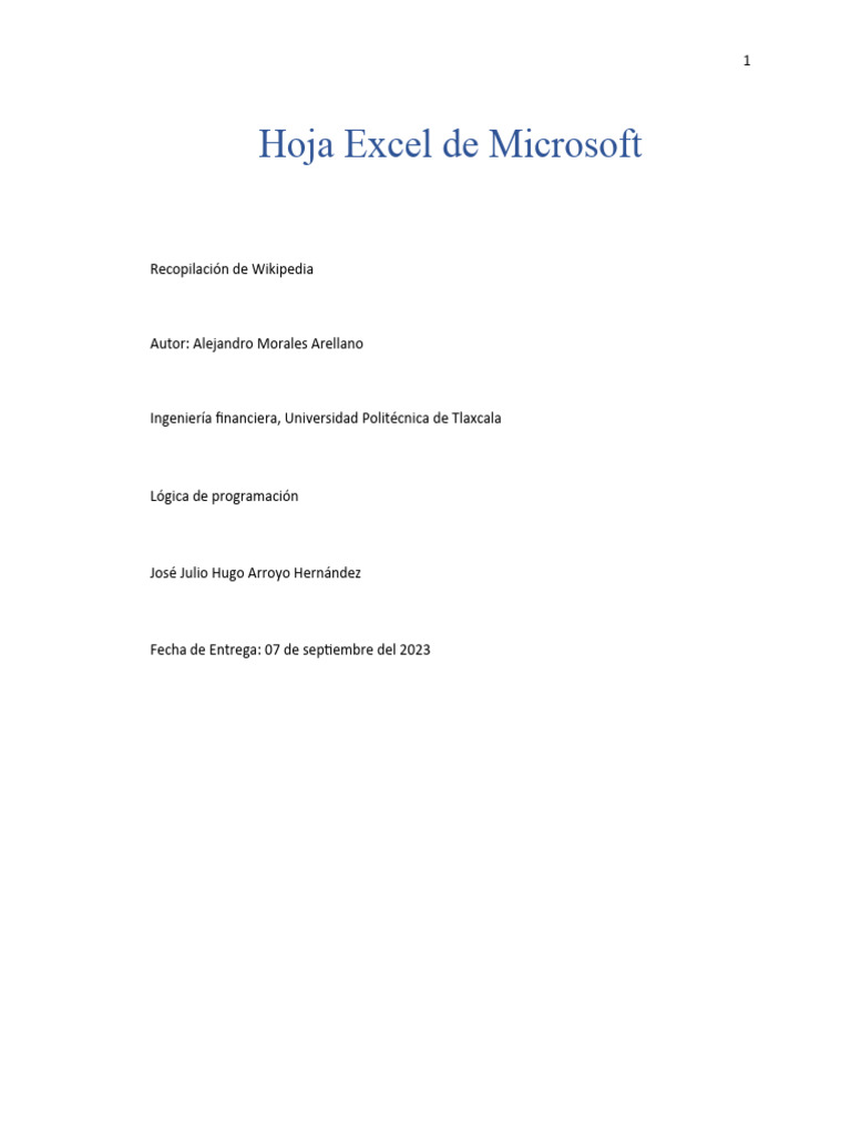Hoja de Excel Formato APA Septima Edicion | PDF