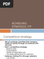 Achieving Strategic Fit