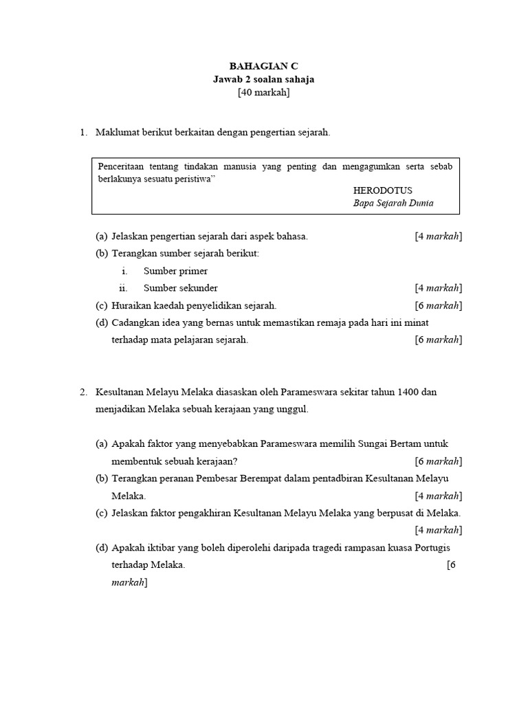 Bahagian C | PDF