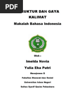 Download Struktur Dan Gaya Kalimat by Yulia Eka Putri SN67563700 doc pdf