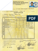 Certificado de Estudios Perez