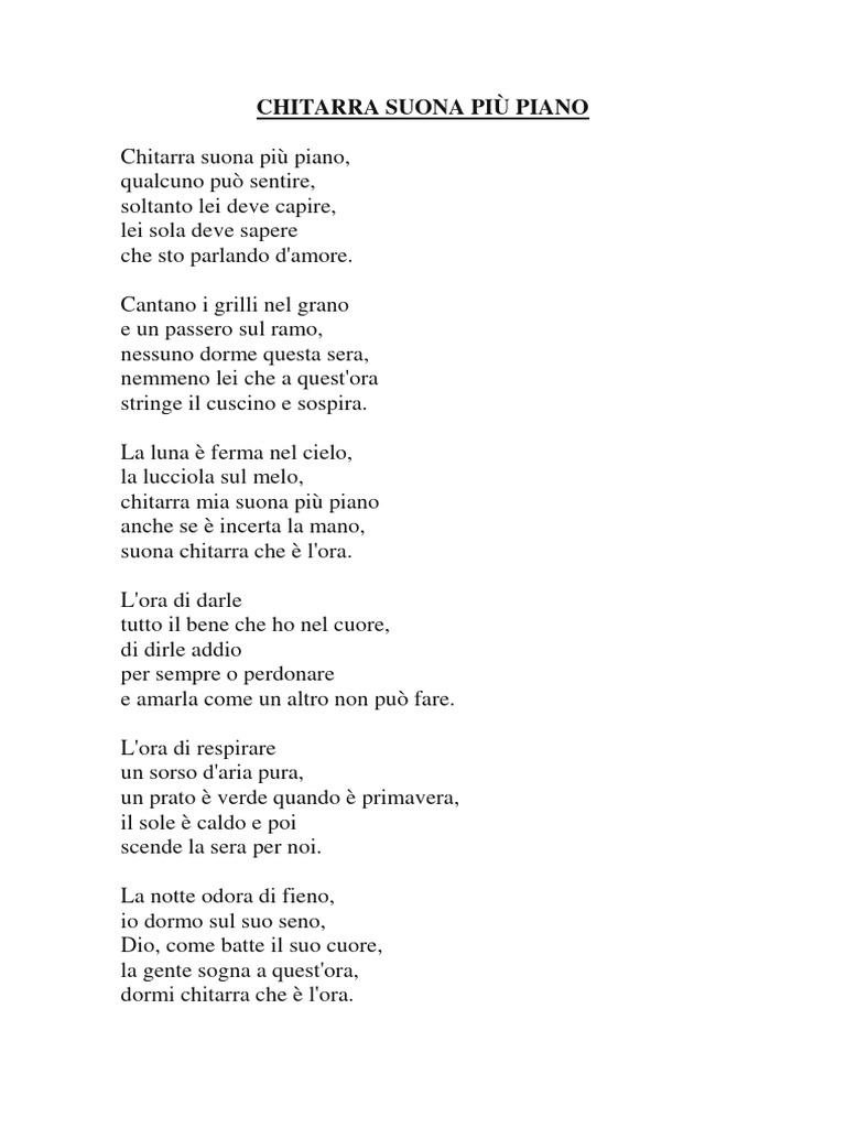 Chitarra Suona Più Piano PDF