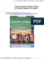 Test Bank For Business Analytics 4th Edition Jeffrey D Camm James J Cochran Michael J Fry Jeffrey W Ohlmann 2 Download