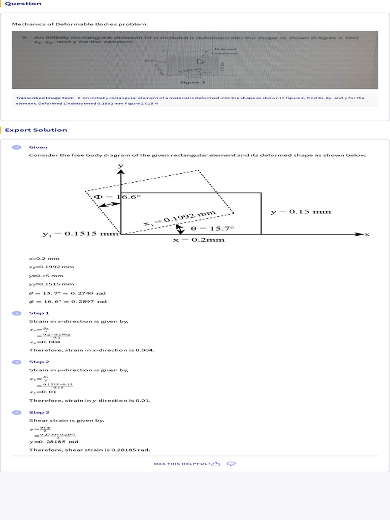 Strain Analysis of Deformable Bodies | PDF