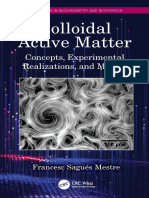 (Advances in Biochemistry and Biophysics) Francesc Sagués Mestre - Colloidal Active Matter_ Concepts, Experimental Realizations, And Models-CRC Press (2022)