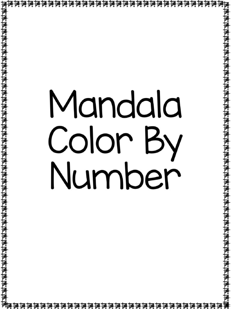 Mandala Color by Number PDF