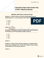 JEE Main 2023 Question Paper April 6 Shift 1 Phase 2