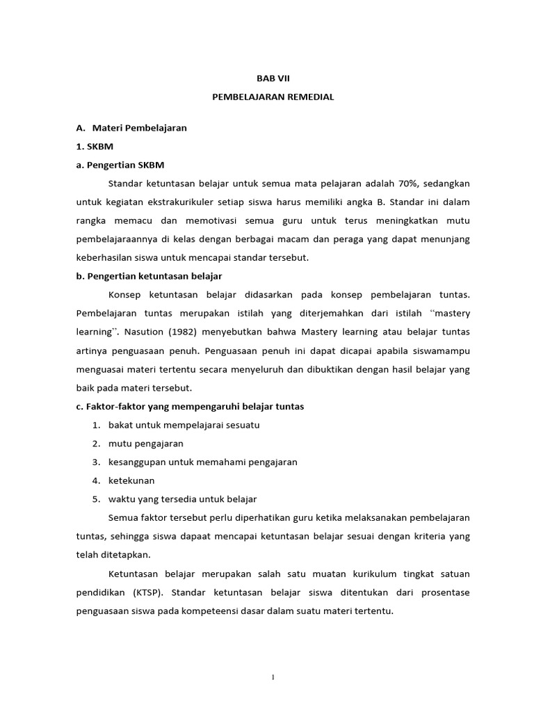 Modul Remedial | PDF