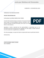 Carta de Renuncia