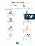 Ejercicios de Inecuaciones para Cuarto de Primaria