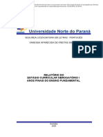 Relatório de Estagio Obrigatório I - Anos Finais Do Ensino Fundamental - Letras 2020 - Passei Direto