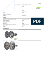 Ficha de Datos Técnicos Embrague Scania 827190 Valeo