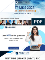 Neet Mds 2023 -Recall and Strike Rate