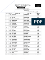 26db2-First Merit List Chemistry Evening