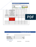 Formato de Presupuesto de Proyecto