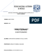 Cuestionario Proteínas