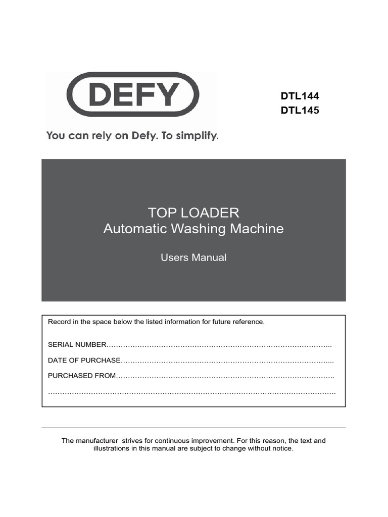 defy-dtl-144-washing-machine-pdf