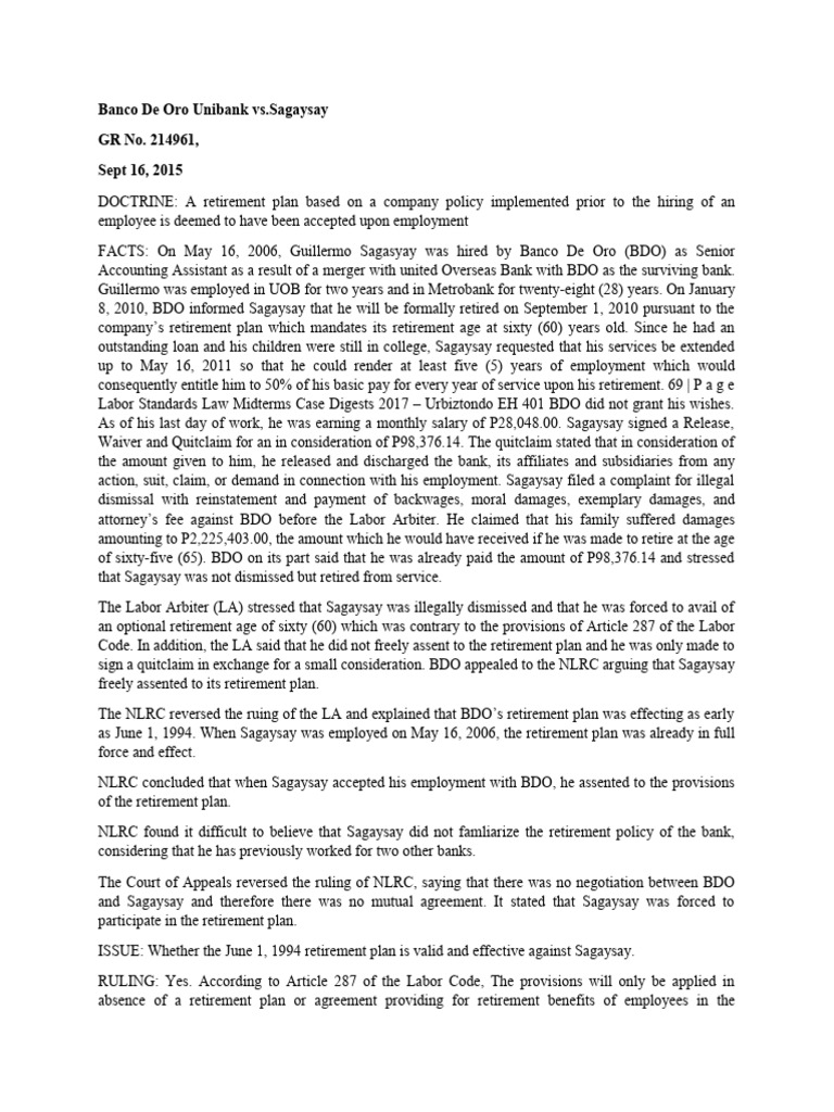 Banco de Oro Unibank Vs PDF