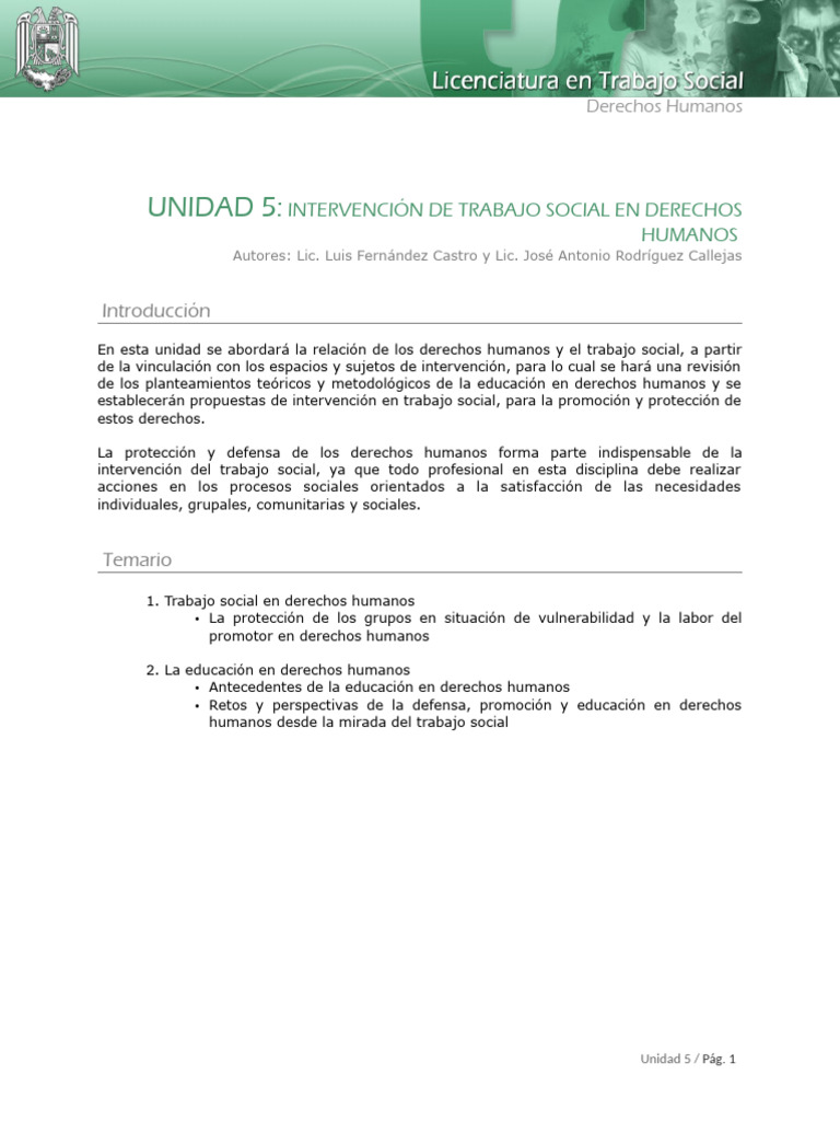 Unidad 5 Derechos Humanos | PDF