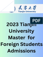 2023-Tianjin University Master For Foreign Students Admissions