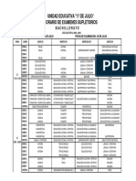 Supletorios Horario