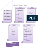 Jadwal Mata Kuliah Sasi