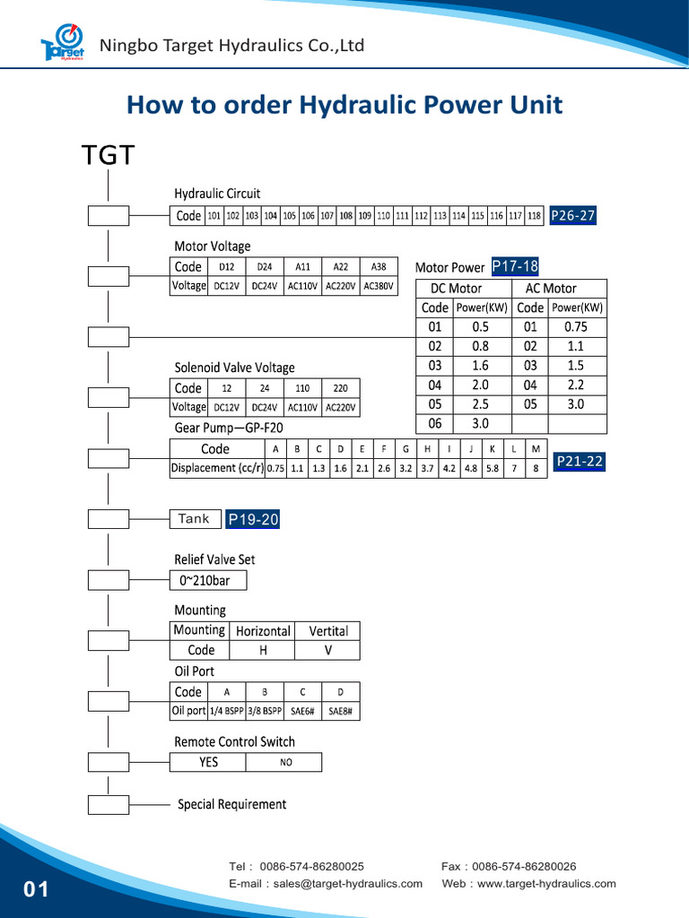 How to Order Hydraulic Power Unit PDF