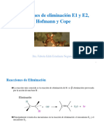 Reacciones de Eliminación E1, E2, Hoffman y Cope